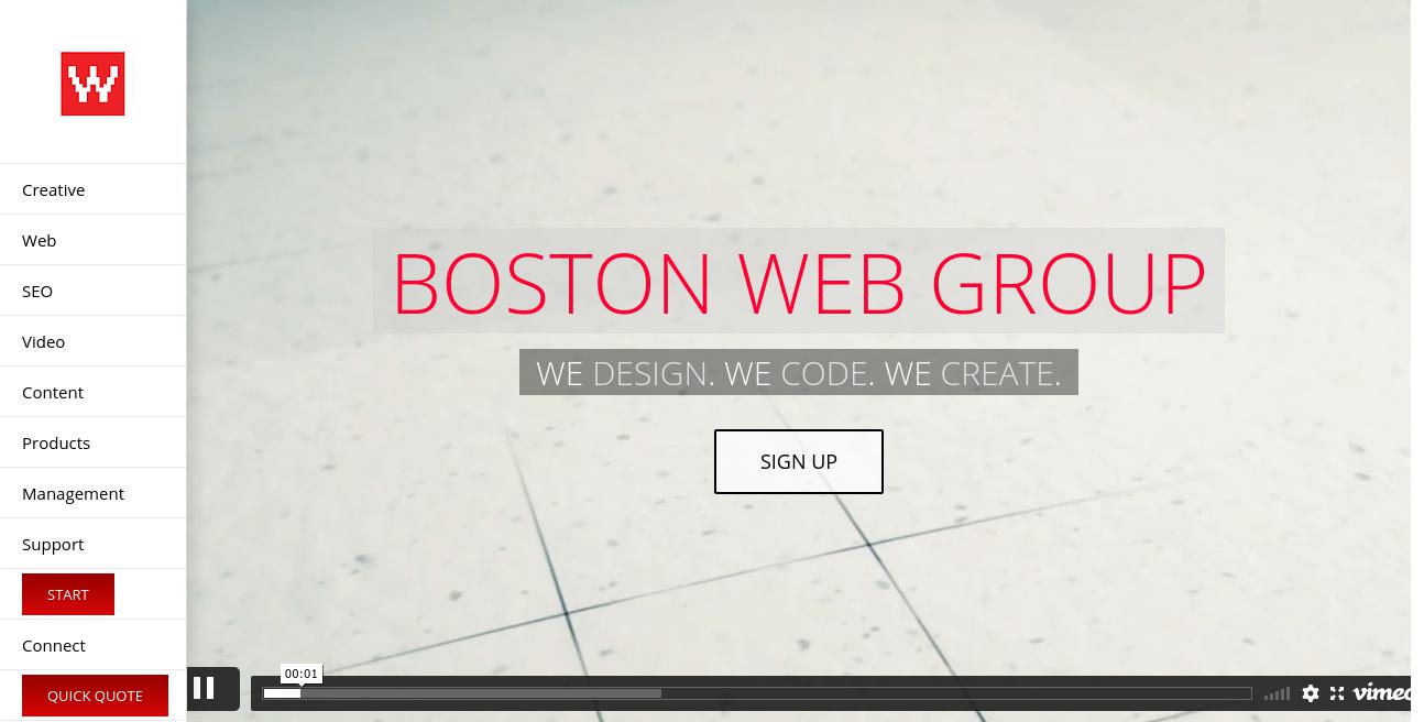 Boston Web Group website