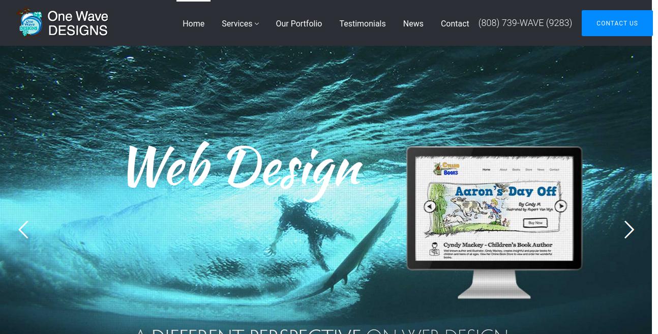 One Wave Designs website